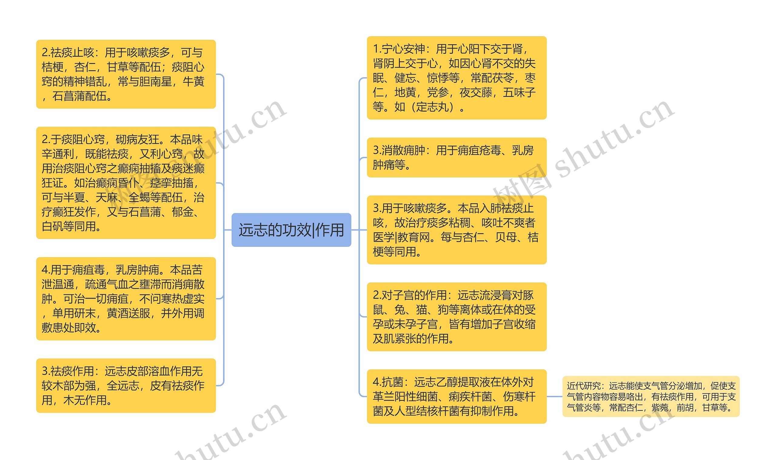 远志的功效|作用思维导图