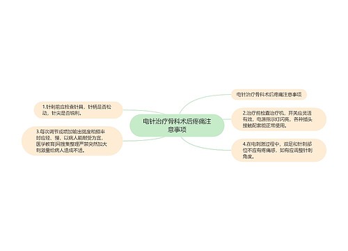 电针治疗骨科术后疼痛注意事项