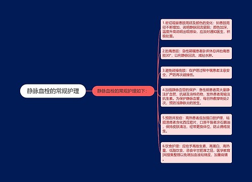 静脉血栓的常规护理