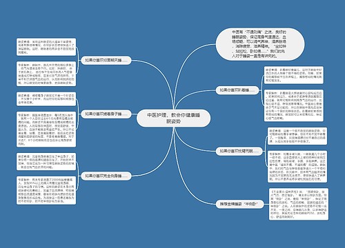 中医护理，教会你健康睡眠姿势