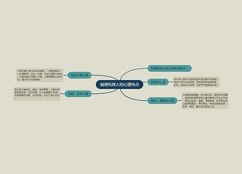 脑梗死病人的心理特点