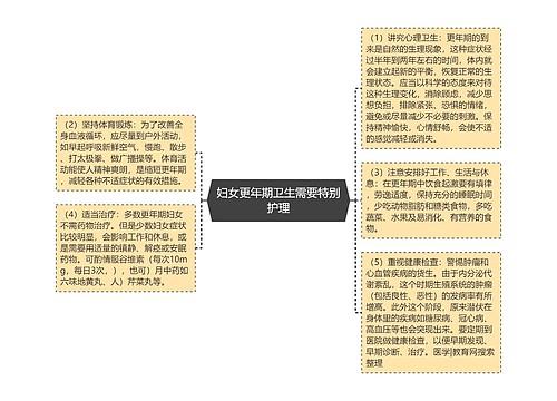 妇女更年期卫生需要特别护理