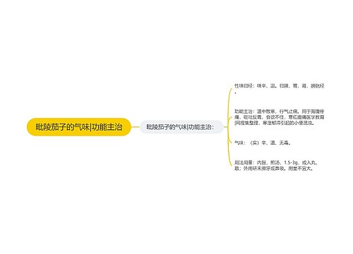 毗陵茄子的气味|功能主治