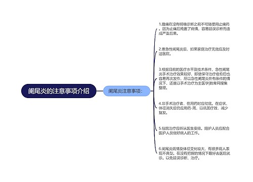 阑尾炎的注意事项介绍