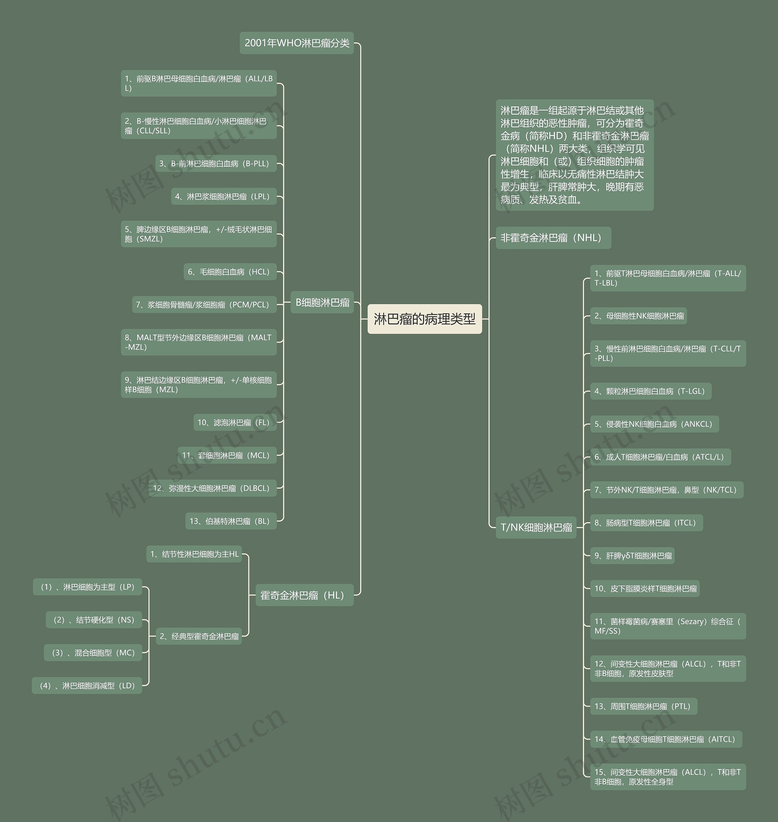 淋巴瘤的病理类型 淋巴瘤的病理类型