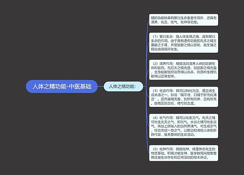 人体之精功能-中医基础