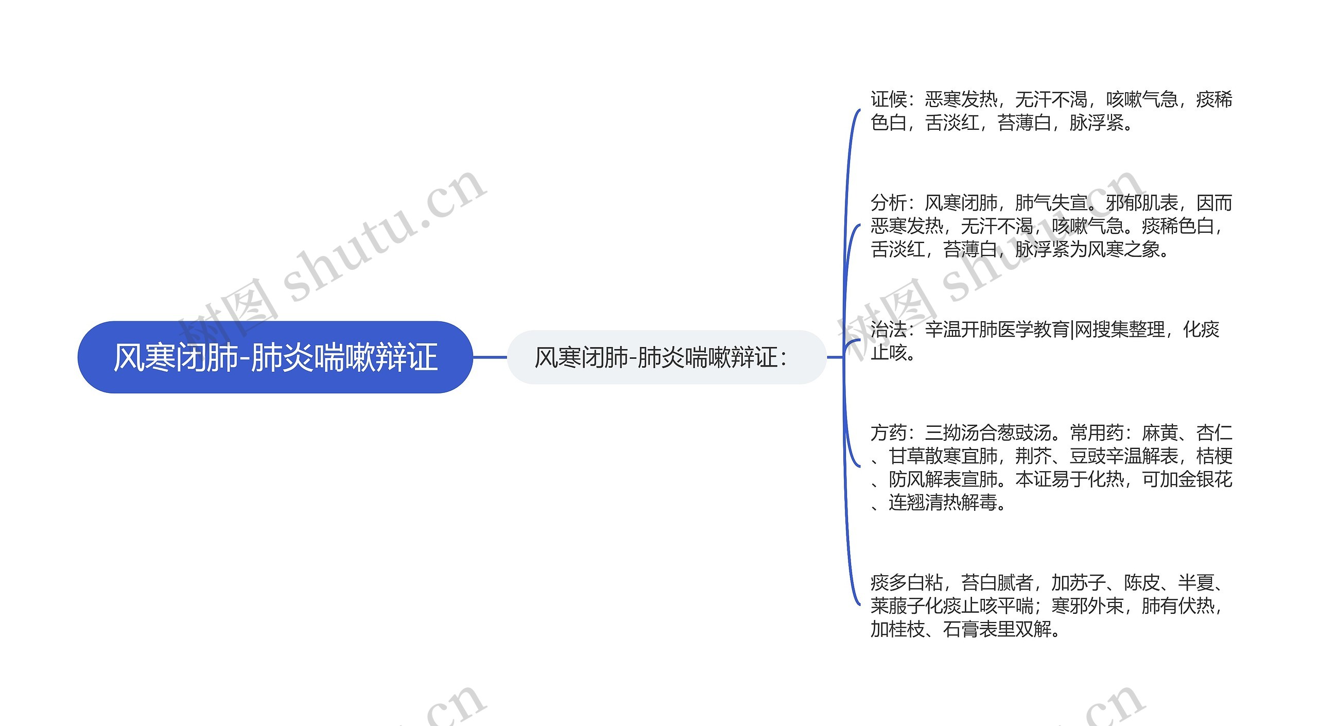 风寒闭肺-肺炎喘嗽辩证思维导图