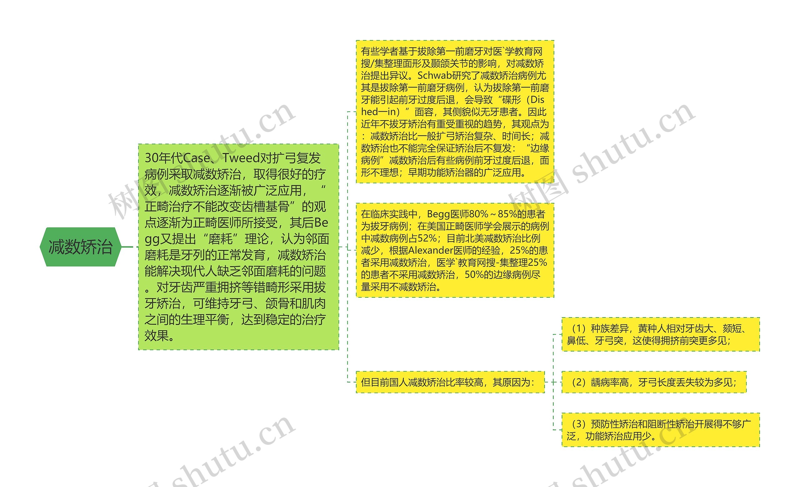 减数矫治思维导图