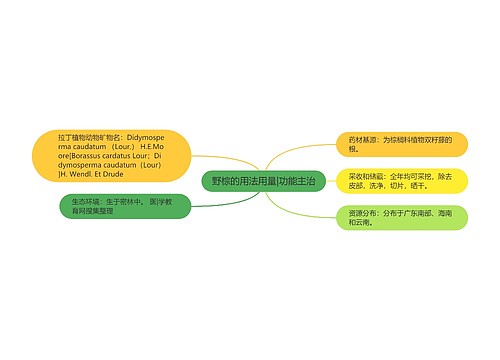 野棕的用法用量|功能主治