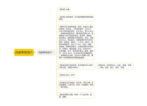 风藤草根简介