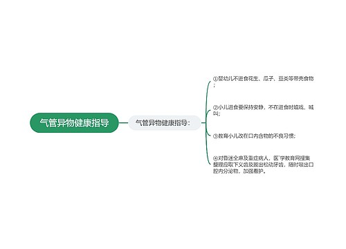 气管异物健康指导