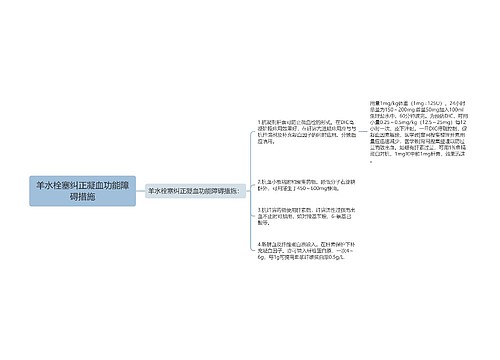 羊水栓塞纠正凝血功能障碍措施