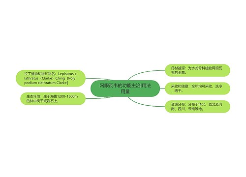 网眼瓦韦的功能主治|用法用量