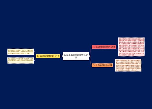 企业家追加投资是什么意思