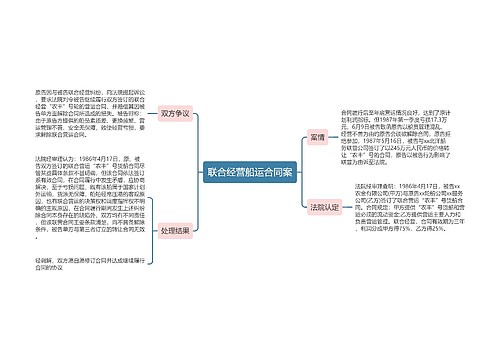 联合经营船运合同案