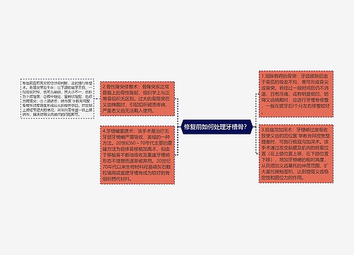 修复前如何处理牙槽骨？