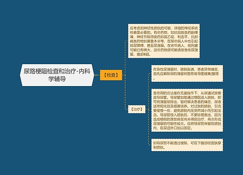 尿路梗阻检查和治疗-内科学辅导