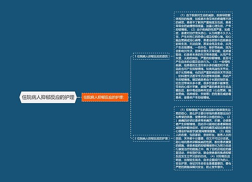 住院病人抑郁反应的护理