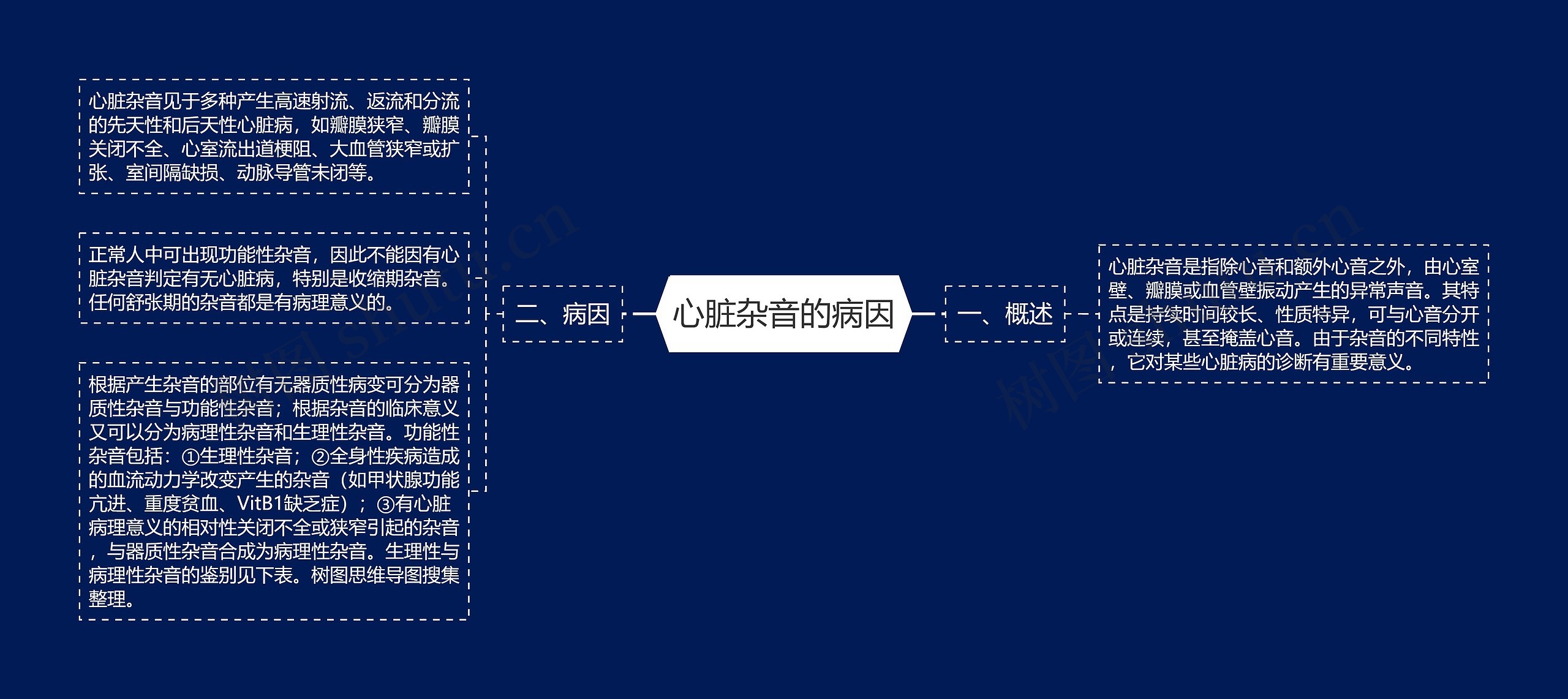 心脏杂音的病因思维导图