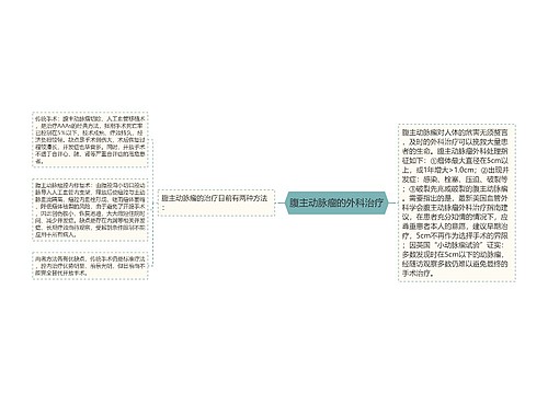 腹主动脉瘤的外科治疗