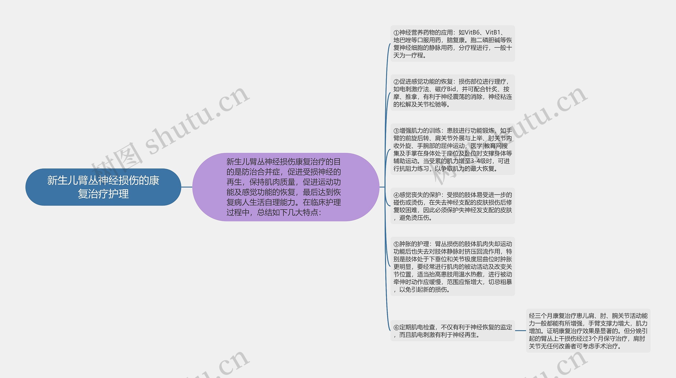 新生儿臂丛神经损伤的康复治疗护理思维导图