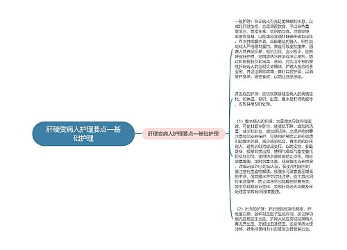 肝硬变病人护理要点—基础护理