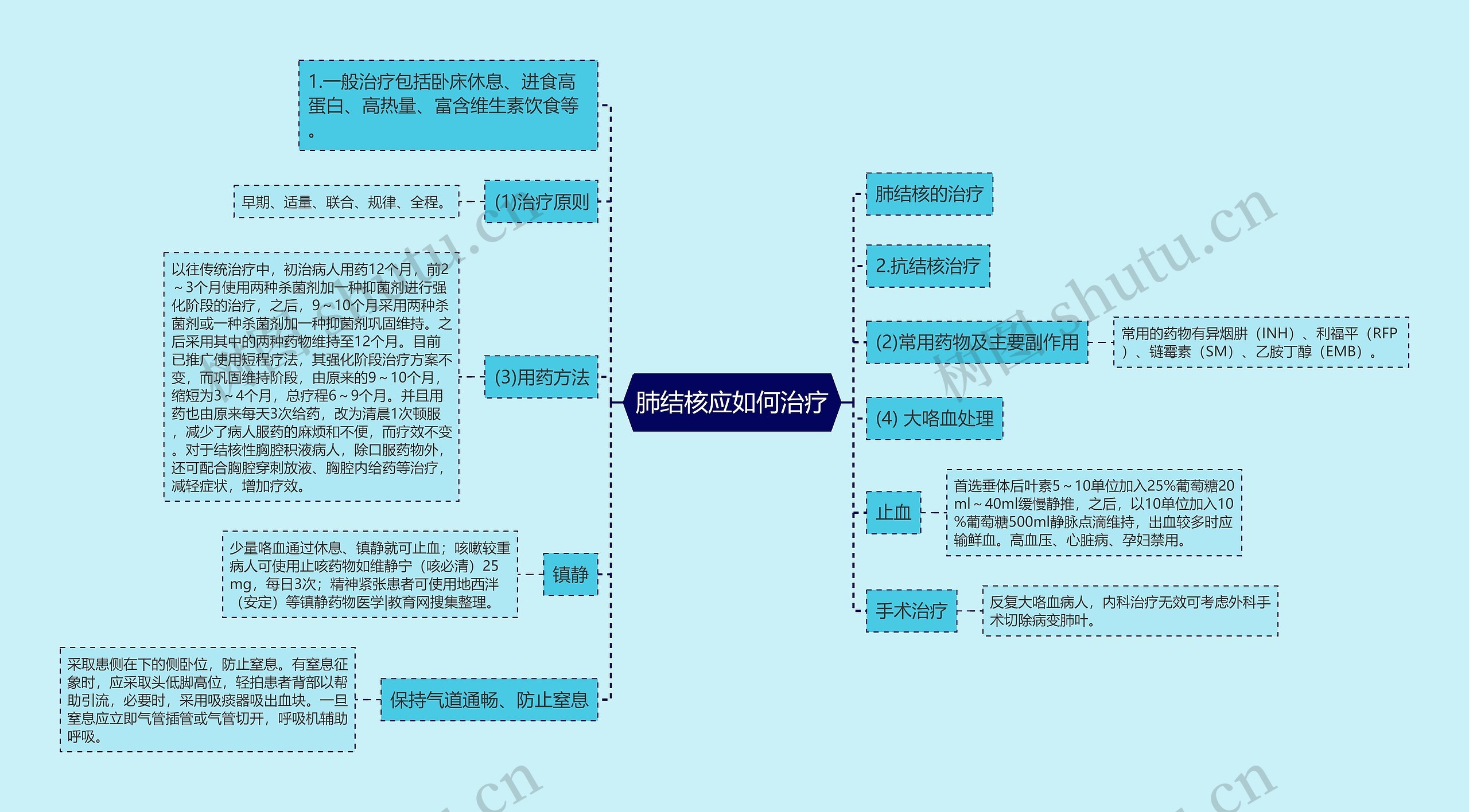 肺结核应如何治疗思维导图