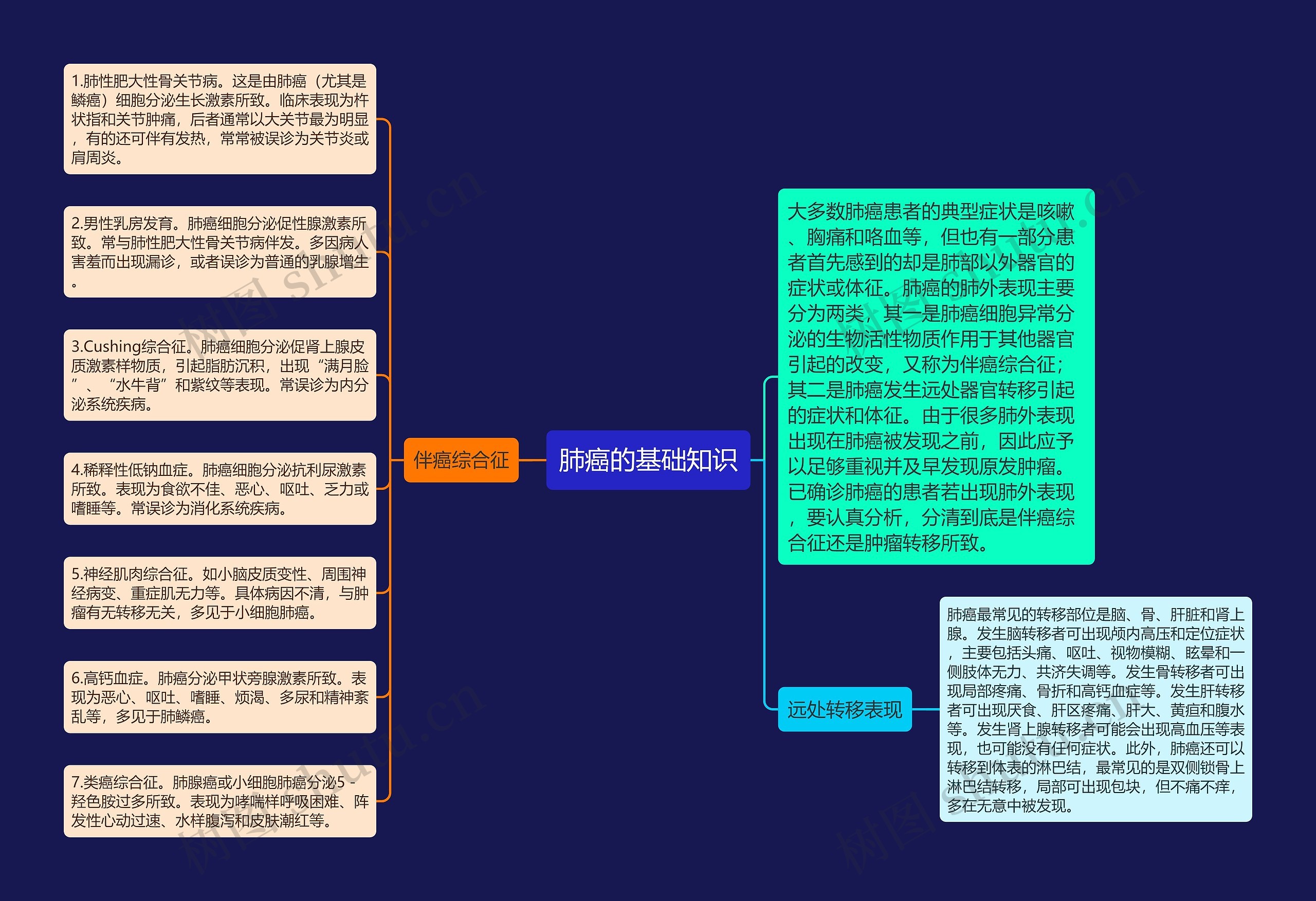 肺癌的基础知识思维导图