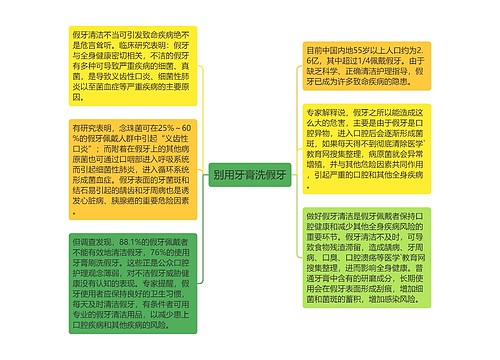 别用牙膏洗假牙