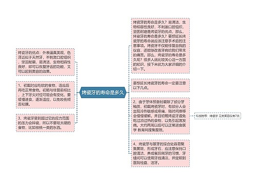 烤瓷牙的寿命是多久