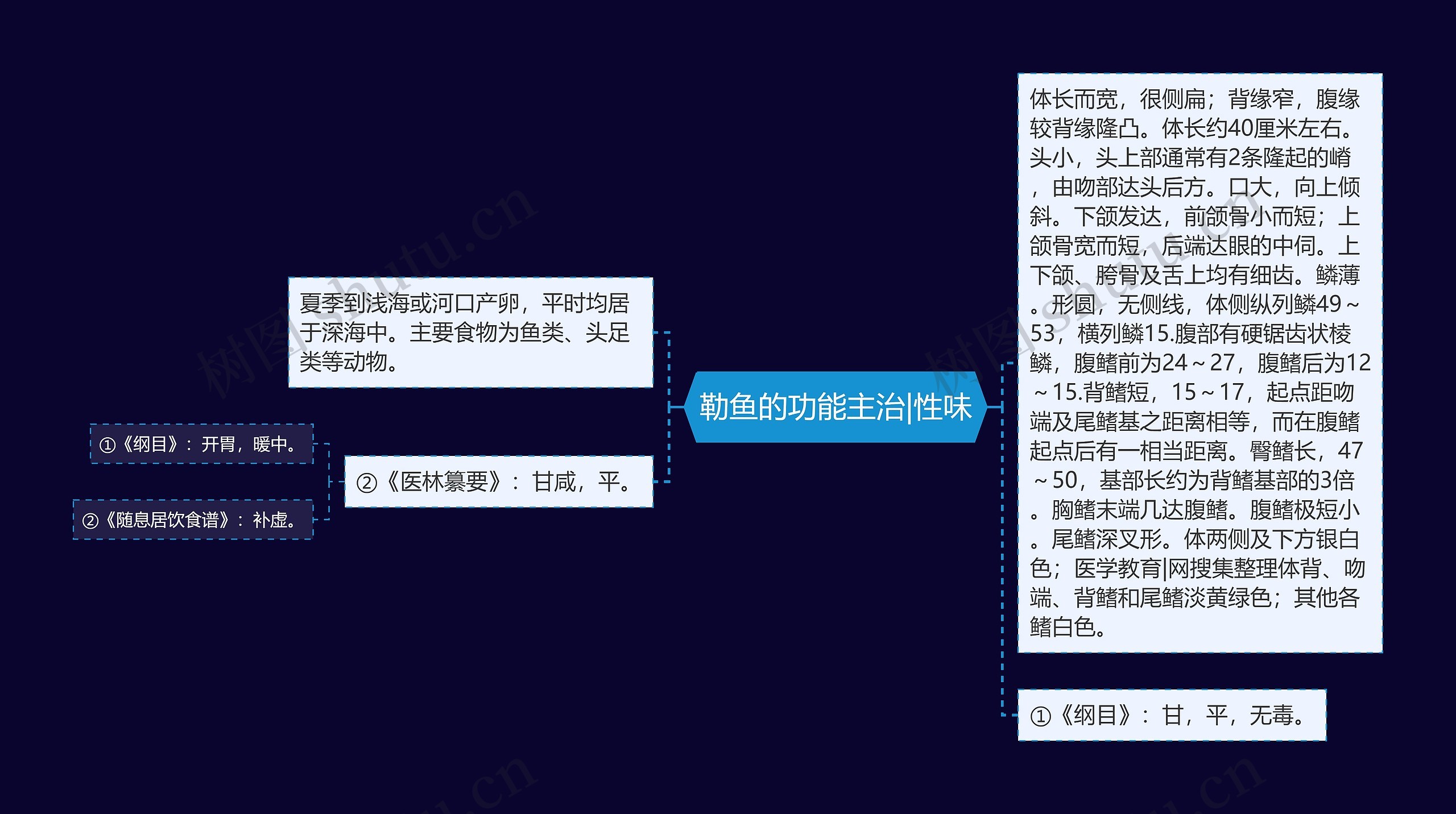 勒鱼的功能主治|性味思维导图