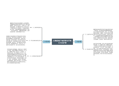 后腹腔镜下输尿管切开取石术的护理