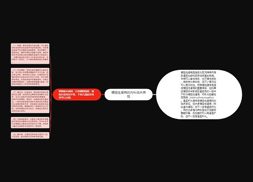 梗阻性肾病的内科临床表现