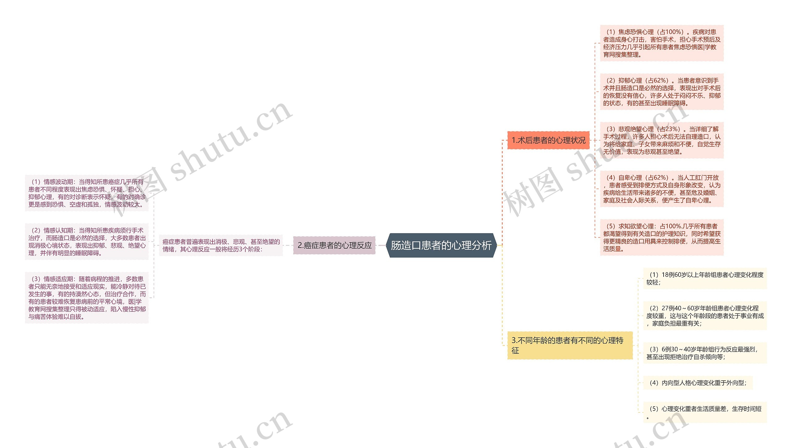 肠造口患者的心理分析思维导图