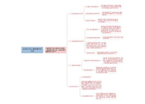 社区护士在儿童保健中的作用