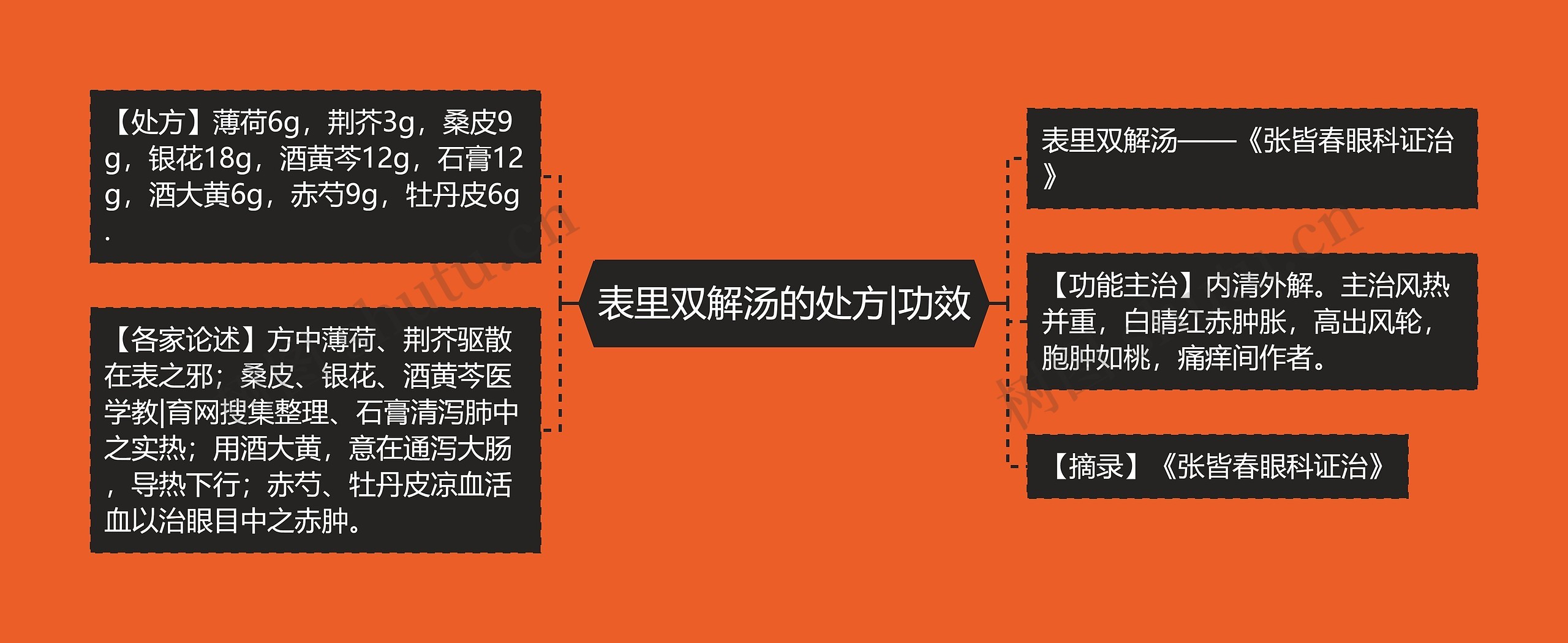 表里双解汤的处方|功效思维导图