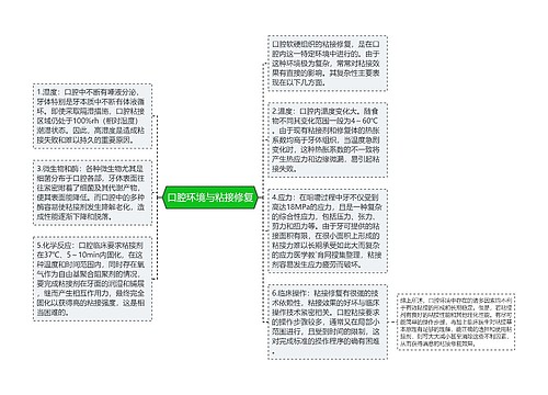 口腔环境与粘接修复