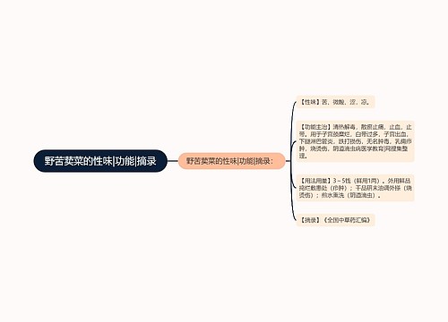 野苦荬菜的性味|功能|摘录