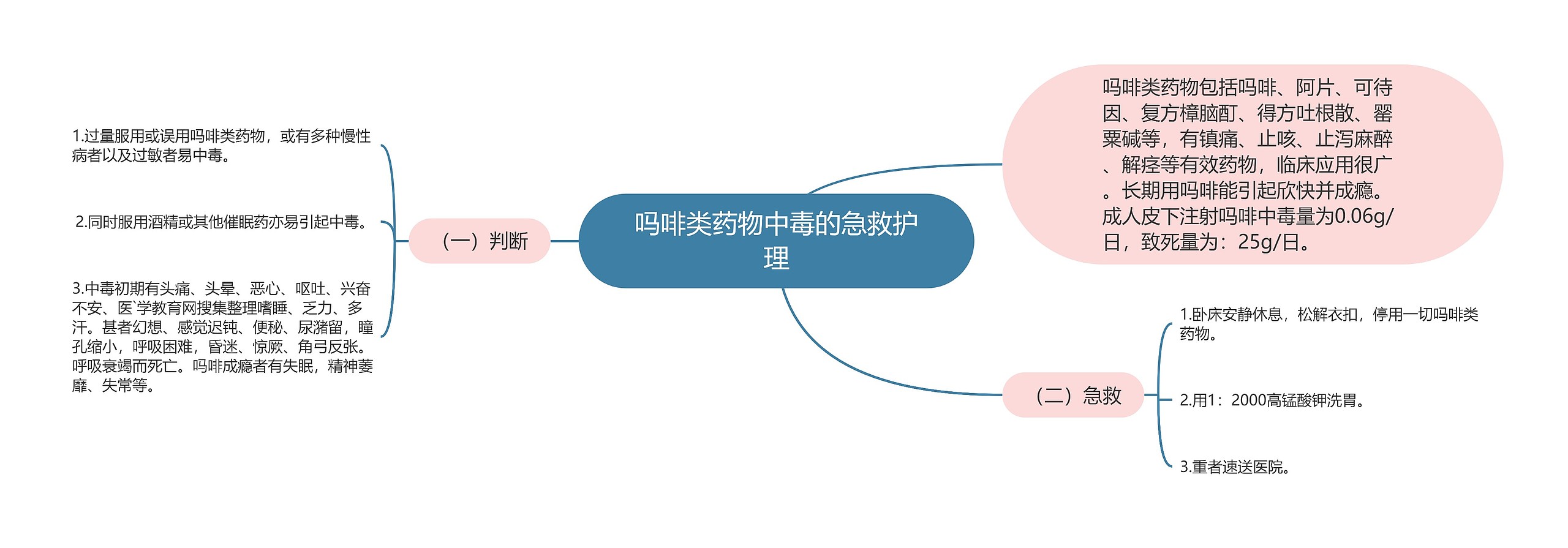 吗啡类药物中毒的急救护理思维导图