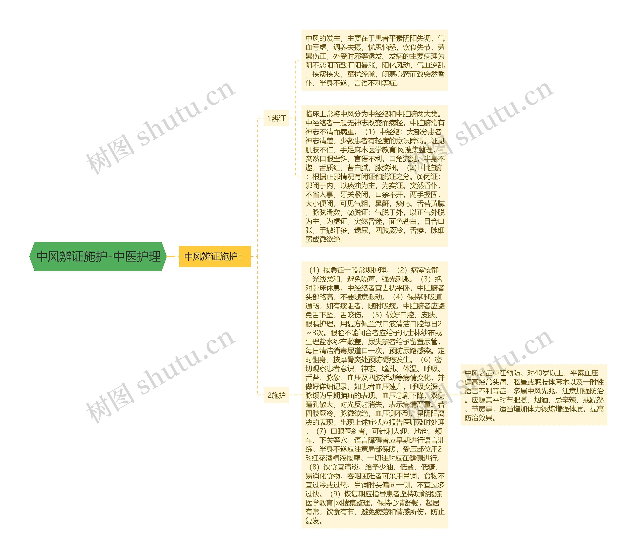 中风辨证施护-中医护理思维导图