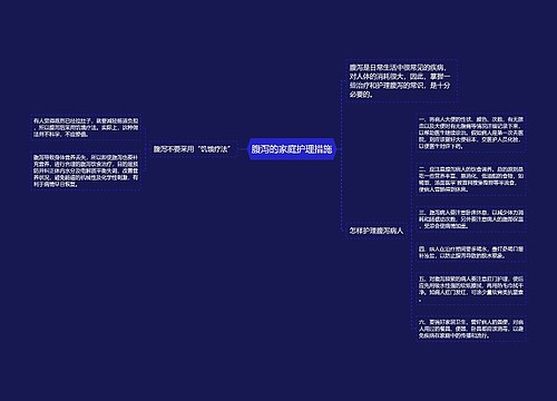 腹泻的家庭护理措施