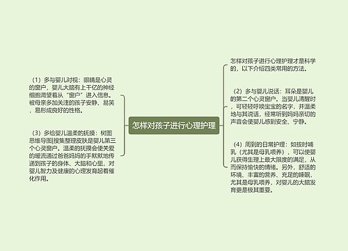 怎样对孩子进行心理护理