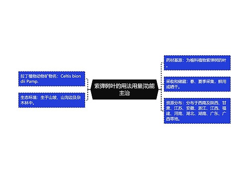 紫弹树叶的用法用量|功能主治