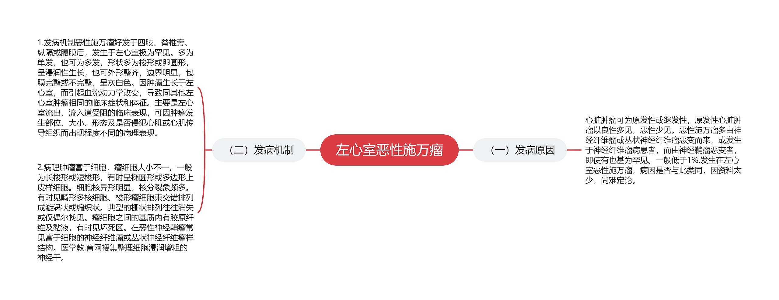 左心室恶性施万瘤思维导图