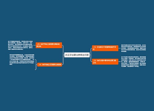 矫正牙齿要注意哪些问题
