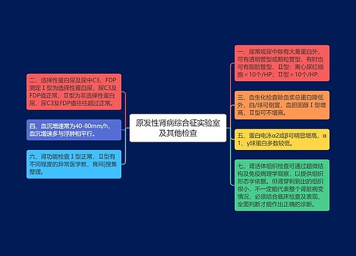 原发性肾病综合征实验室及其他检查