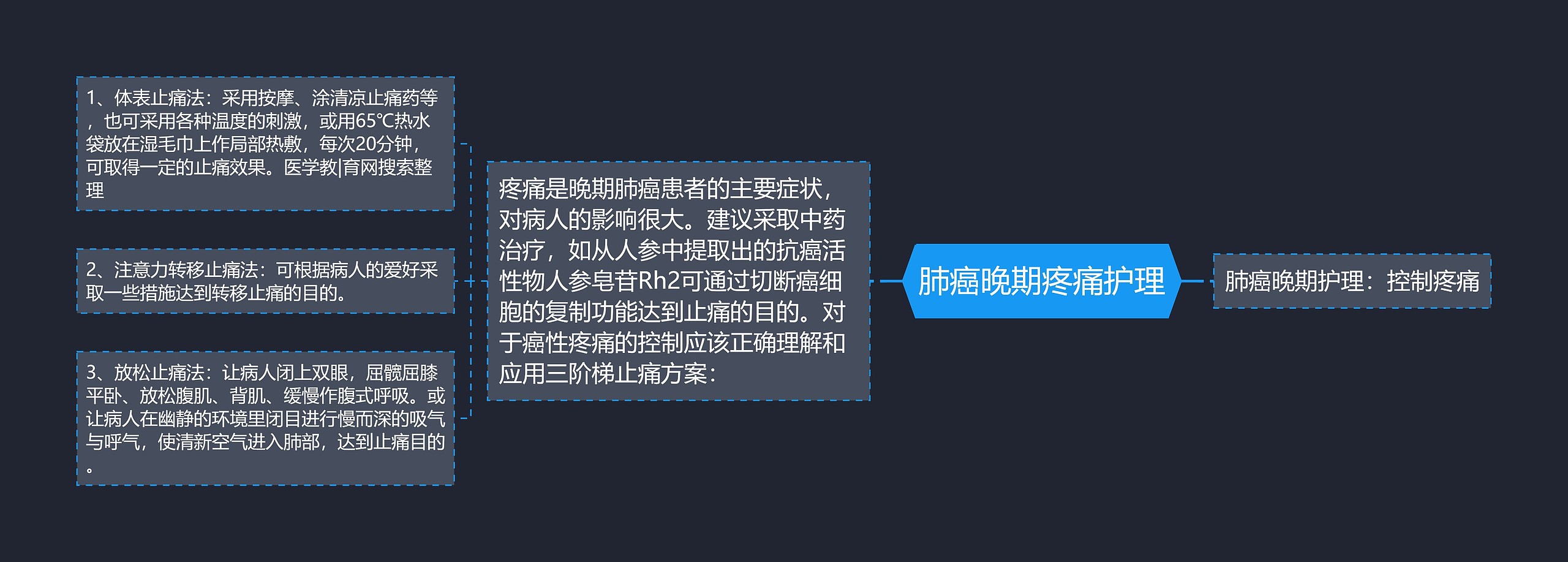 肺癌晚期疼痛护理思维导图