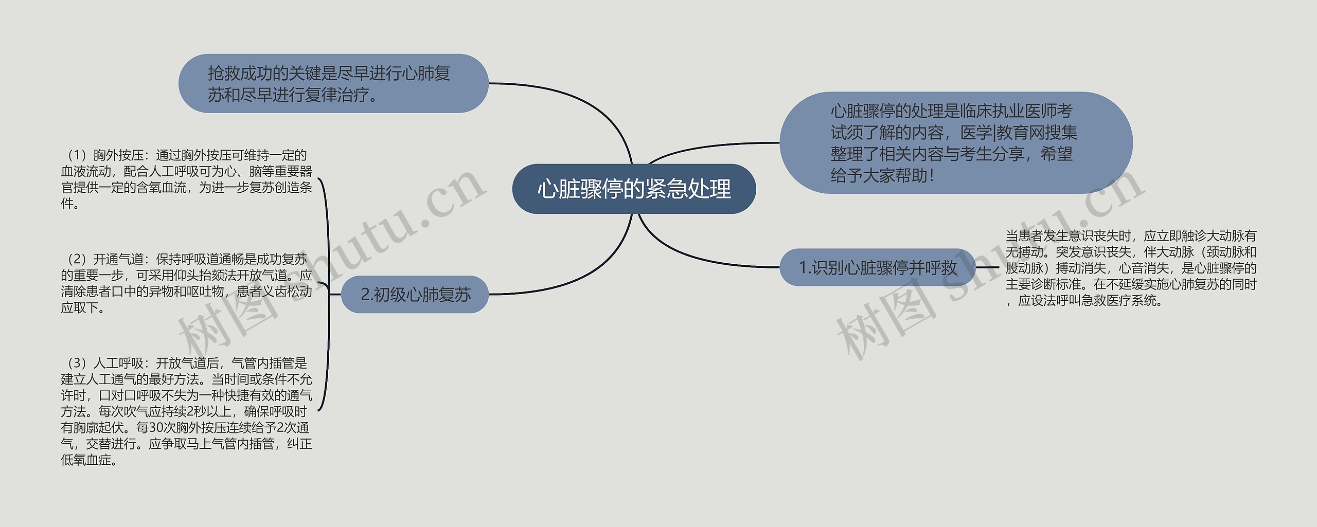 心脏骤停的紧急处理思维导图