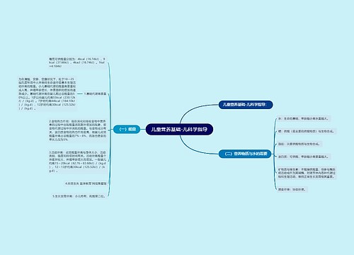 儿童营养基础-儿科学指导