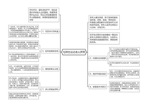 七种方法让老人开胃